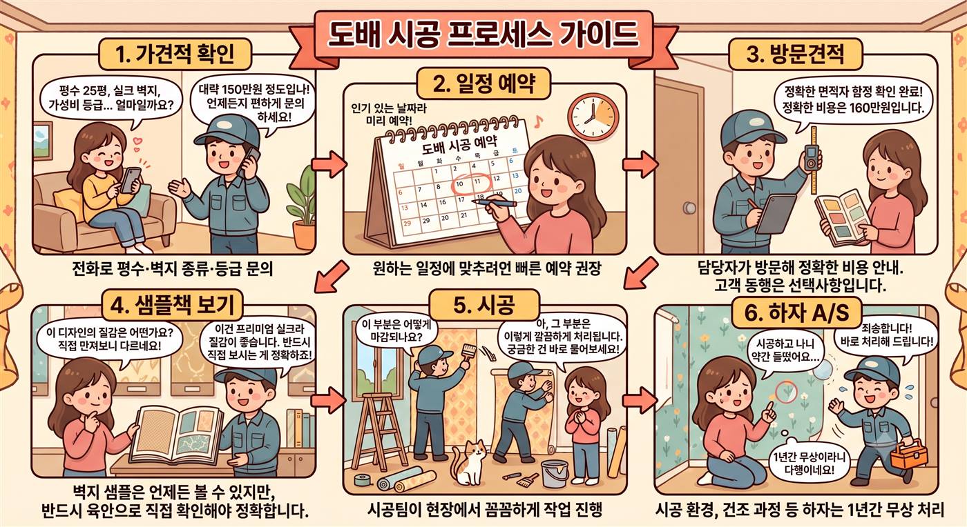 도배 시공 프로세스 전체 흐름